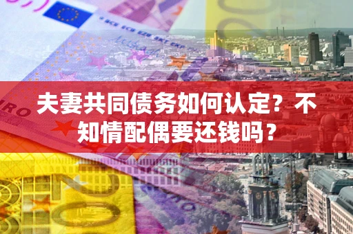 北京夫妻共同债务如何认定？不知情配偶要还钱吗？