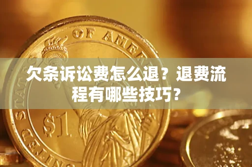 北京欠条诉讼费怎么退？退费流程有哪些技巧？
