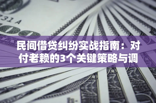 北京民间借贷纠纷实战指南：对付老赖的3个关键策略与调解盲区解析