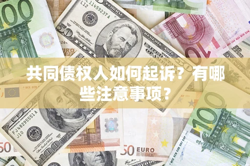 北京共同债权人如何起诉？有哪些注意事项？