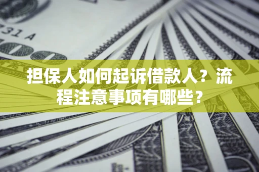 北京担保人如何起诉借款人？流程注意事项有哪些？